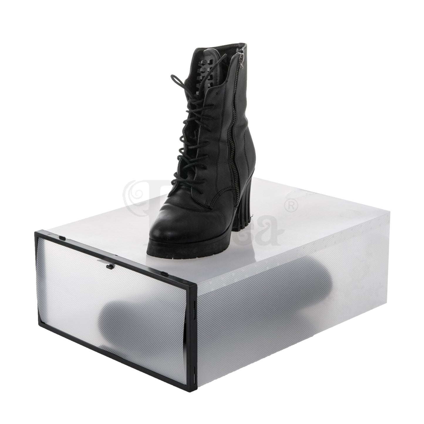 Periea Clear Plastic Shoe Storage Boxes Stackable Drawers Organiser Underbed