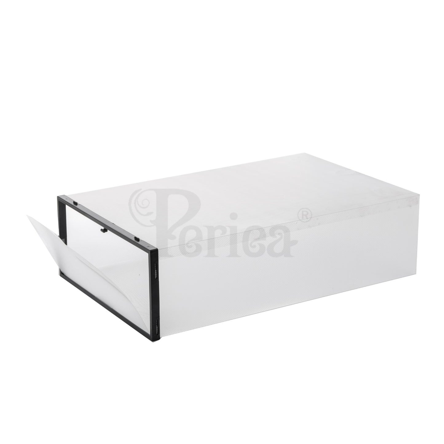 Periea Clear Plastic Shoe Storage Boxes Stackable Drawers Organiser Underbed