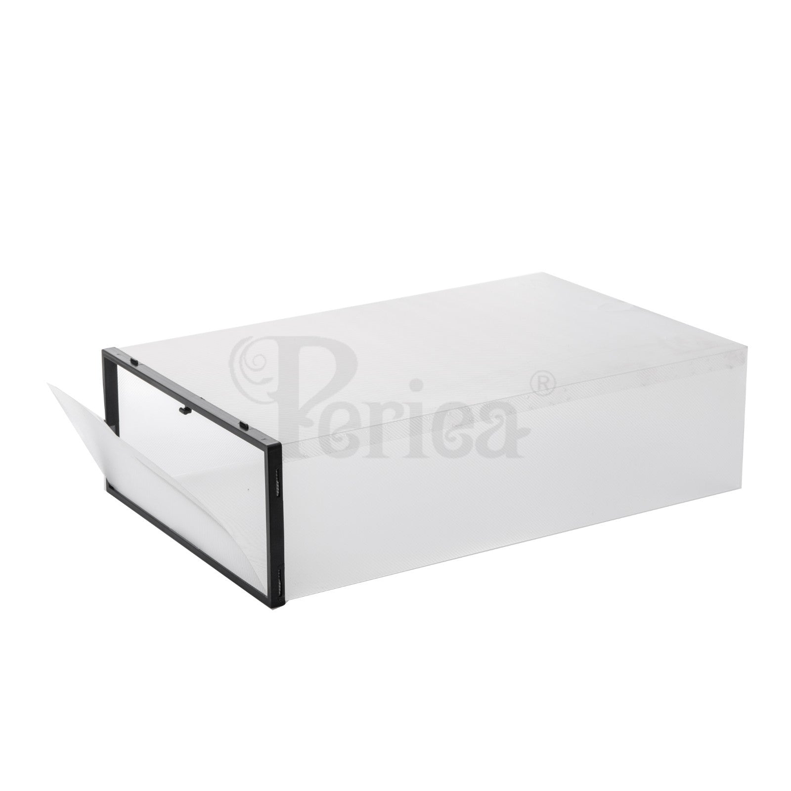 Periea Clear Plastic Shoe Storage Boxes Stackable Drawers Organiser Underbed