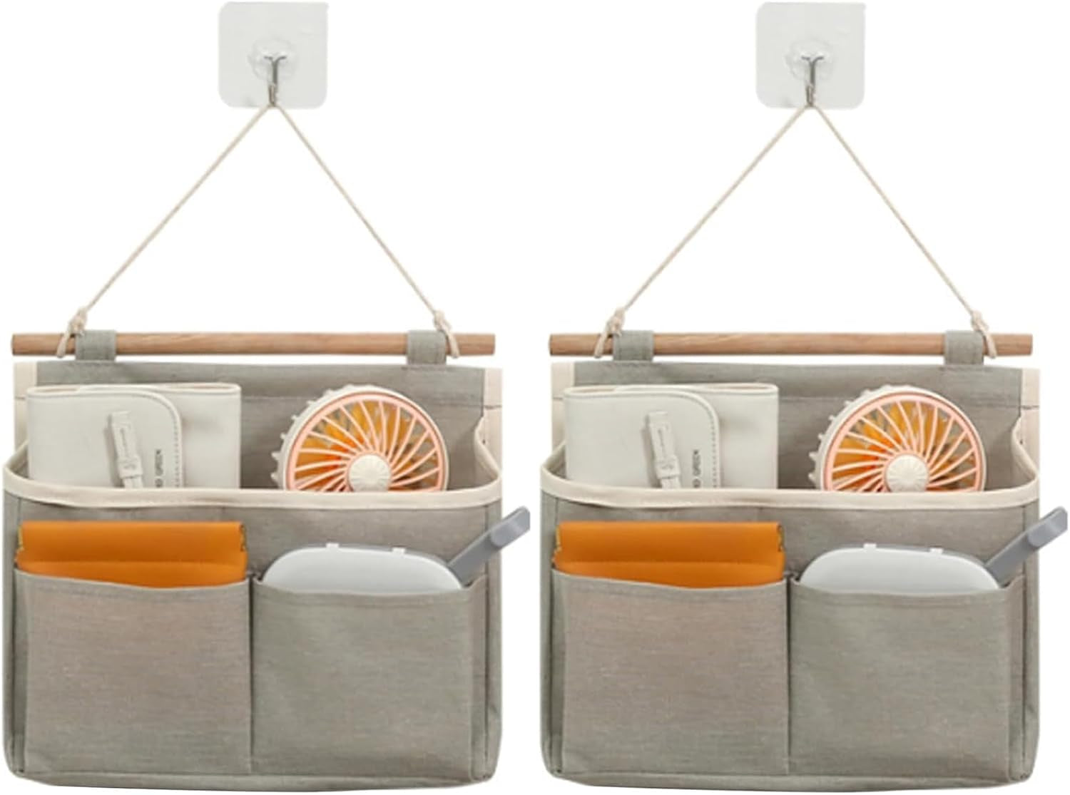 2Pcs Hanging Storage, Closet Organiser, Hanging Gift Wrap Organiser, over the Do