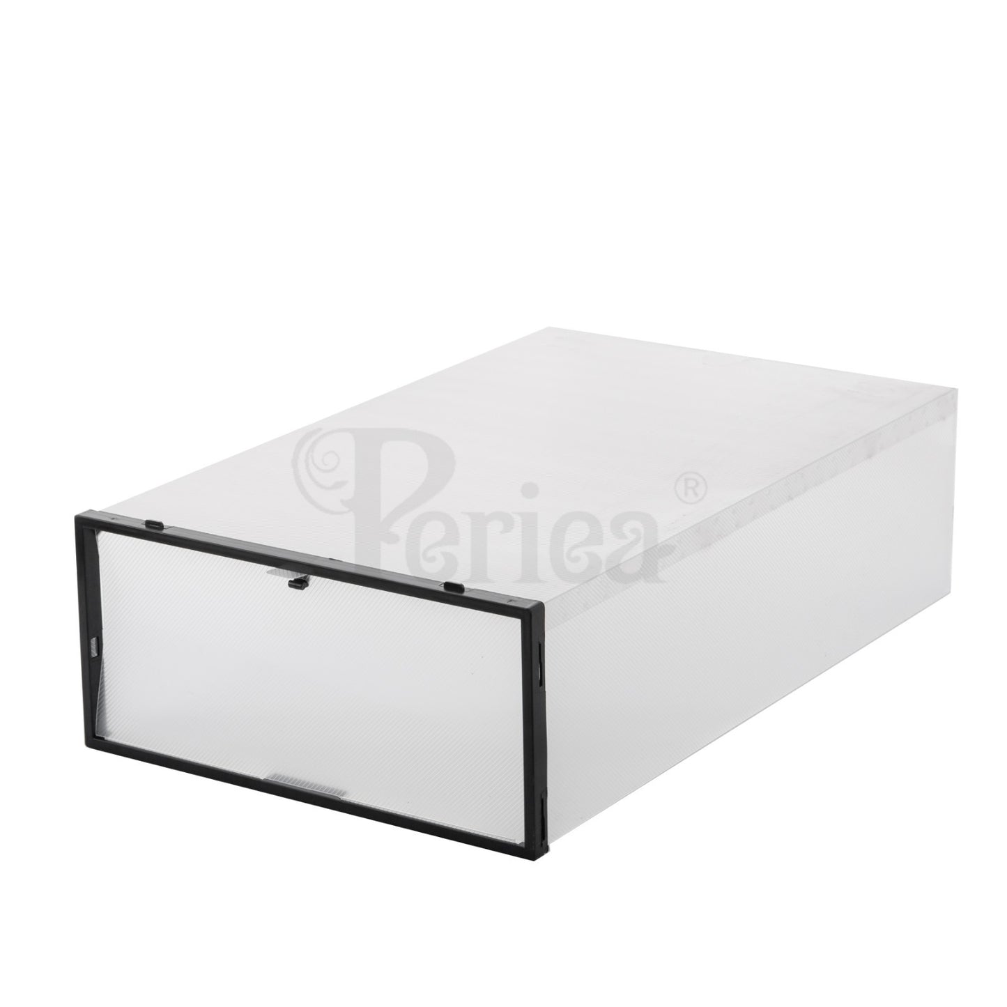 Periea Clear Plastic Shoe Storage Boxes Stackable Drawers Organiser Underbed