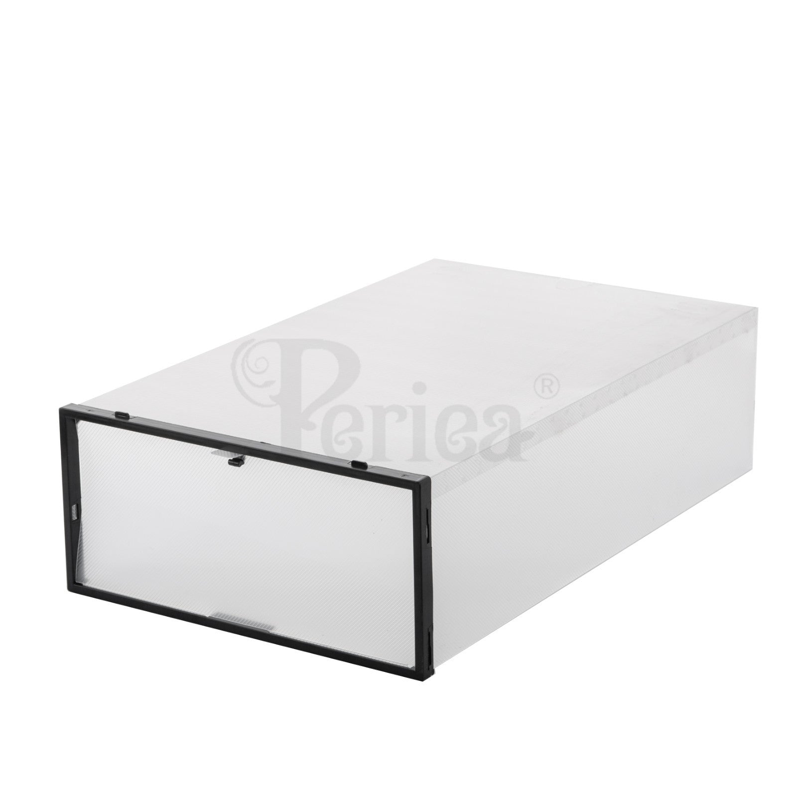 Periea Clear Plastic Shoe Storage Boxes Stackable Drawers Organiser Underbed