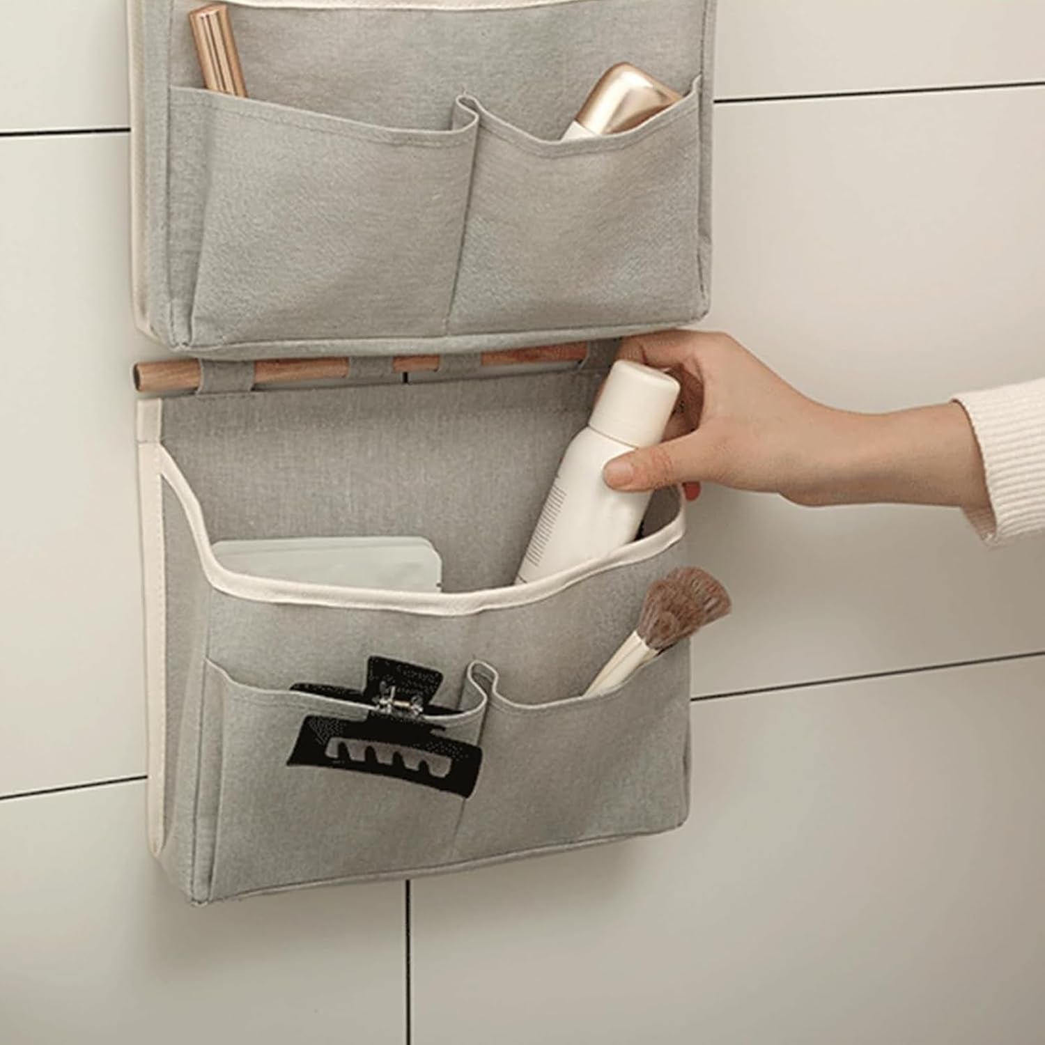 2Pcs Hanging Storage, Closet Organiser, Hanging Gift Wrap Organiser, over the Do