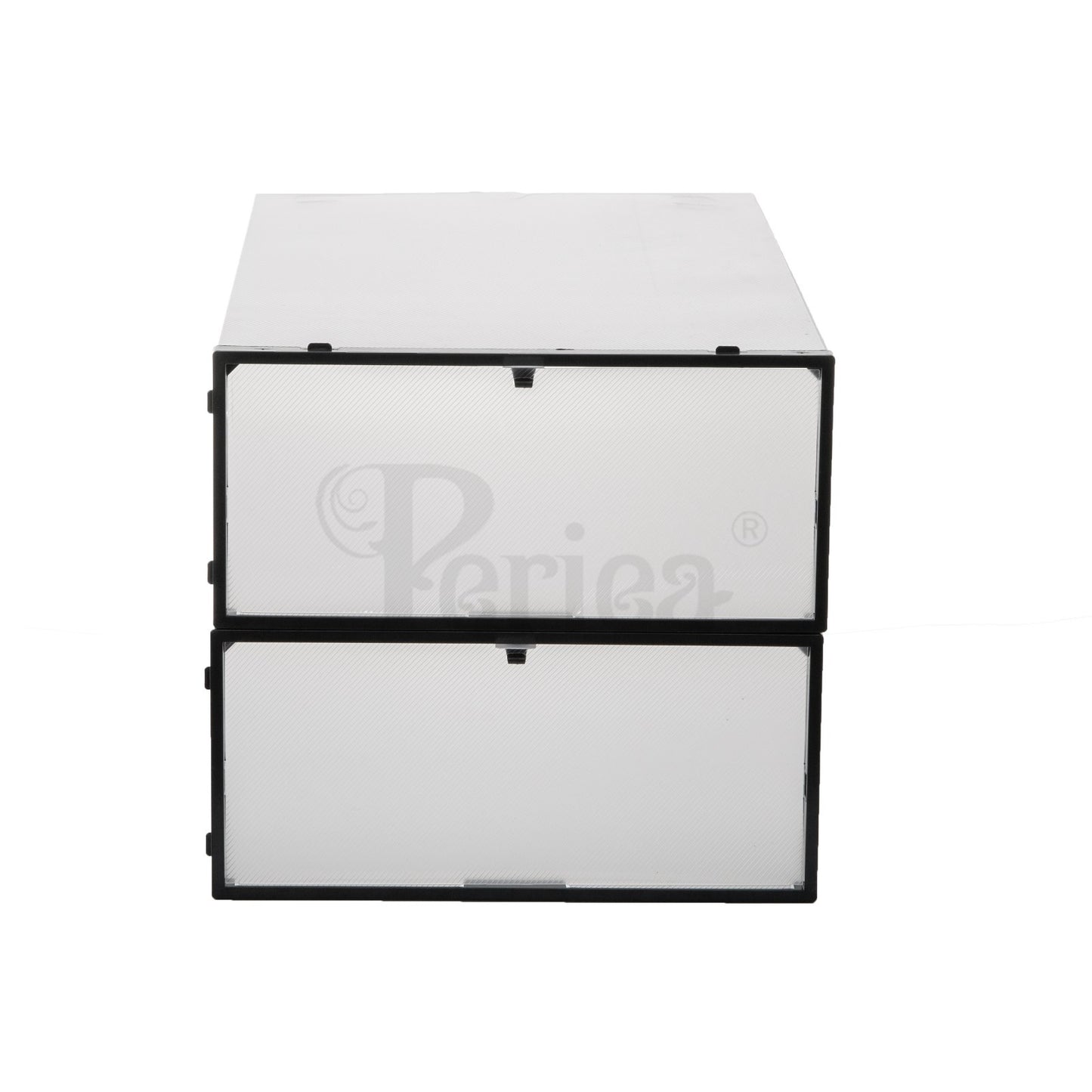 Periea Clear Plastic Shoe Storage Boxes Stackable Drawers Organiser Underbed