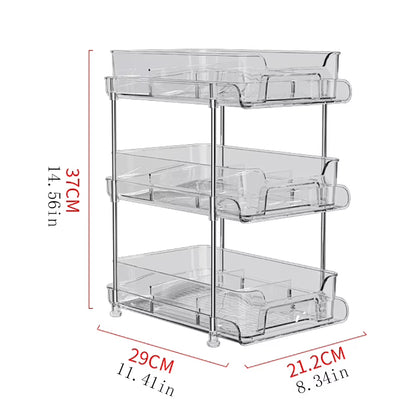 Makeup Organiser Storage Drawers, 3 Tiers Cosmetic Organisers, Skincare Organiser, Vanity Organiser Perfume Tray, Makeup Stand