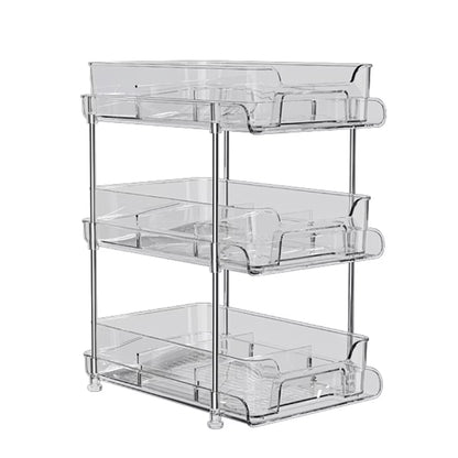Makeup Organiser Storage Drawers, 3 Tiers Cosmetic Organisers, Skincare Organiser, Vanity Organiser Perfume Tray, Makeup Stand