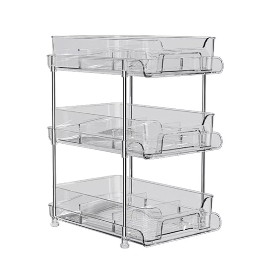 Makeup Organiser Storage Drawers, 3 Tiers Cosmetic Organisers, Skincare Organiser, Vanity Organiser Perfume Tray, Makeup Stand