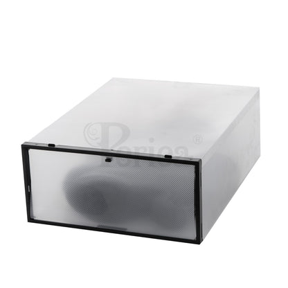 Periea Clear Plastic Shoe Storage Boxes Stackable Drawers Organiser Underbed