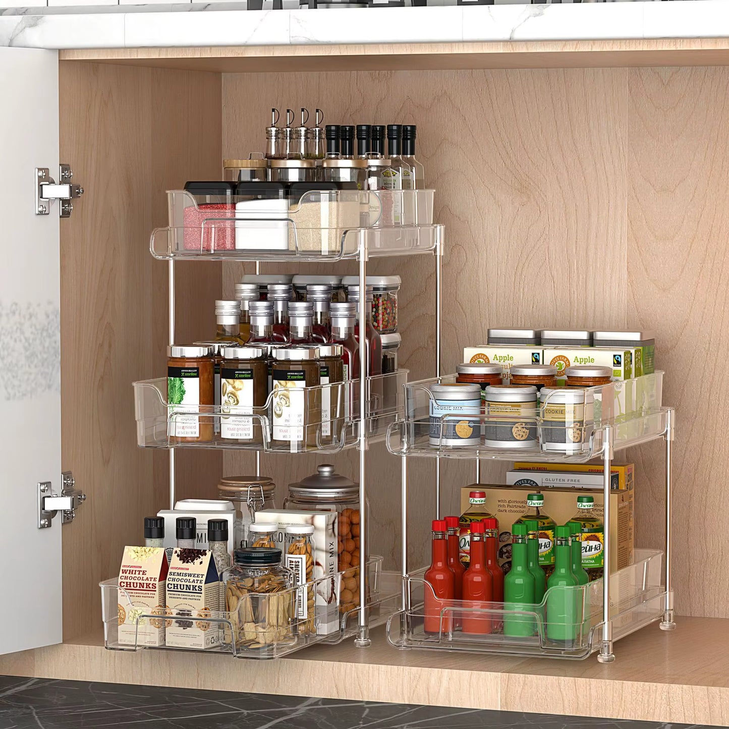 Makeup Organiser Storage Drawers, 3 Tiers Cosmetic Organisers, Skincare Organiser, Vanity Organiser Perfume Tray, Makeup Stand