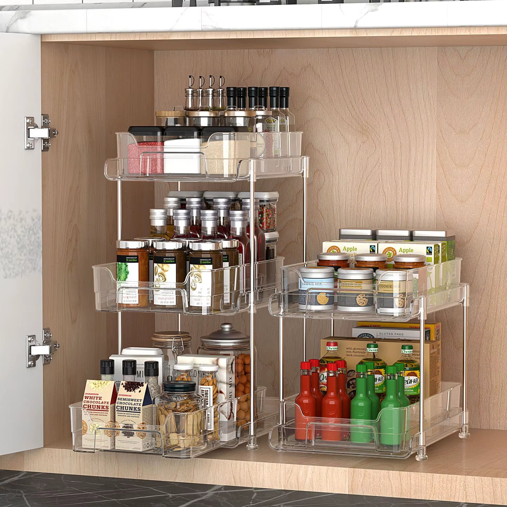Makeup Organiser Storage Drawers, 3 Tiers Cosmetic Organisers, Skincare Organiser, Vanity Organiser Perfume Tray, Makeup Stand