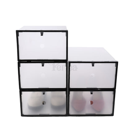 Periea Clear Plastic Shoe Storage Boxes Stackable Drawers Organiser Underbed