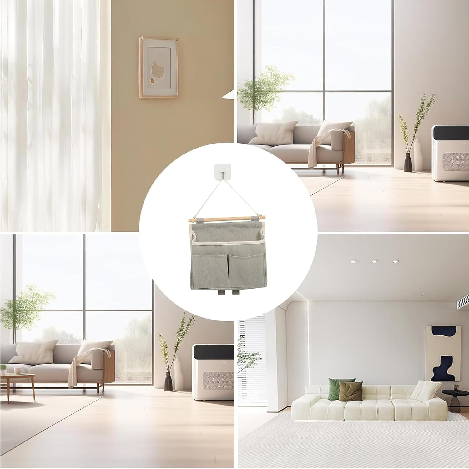 2Pcs Hanging Storage, Closet Organiser, Hanging Gift Wrap Organiser, over the Do