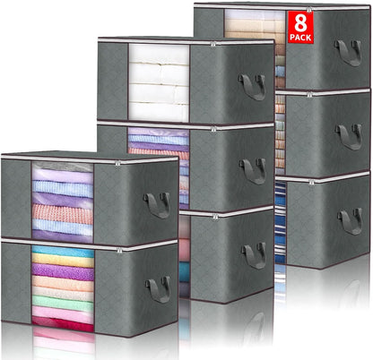 4Pack Clothes Storage Bags Zipped Organizer Underbed Wardrobe Cube Closet Boxes