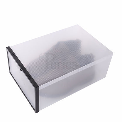 Periea Clear Plastic Shoe Storage Boxes Stackable Drawers Organiser Underbed
