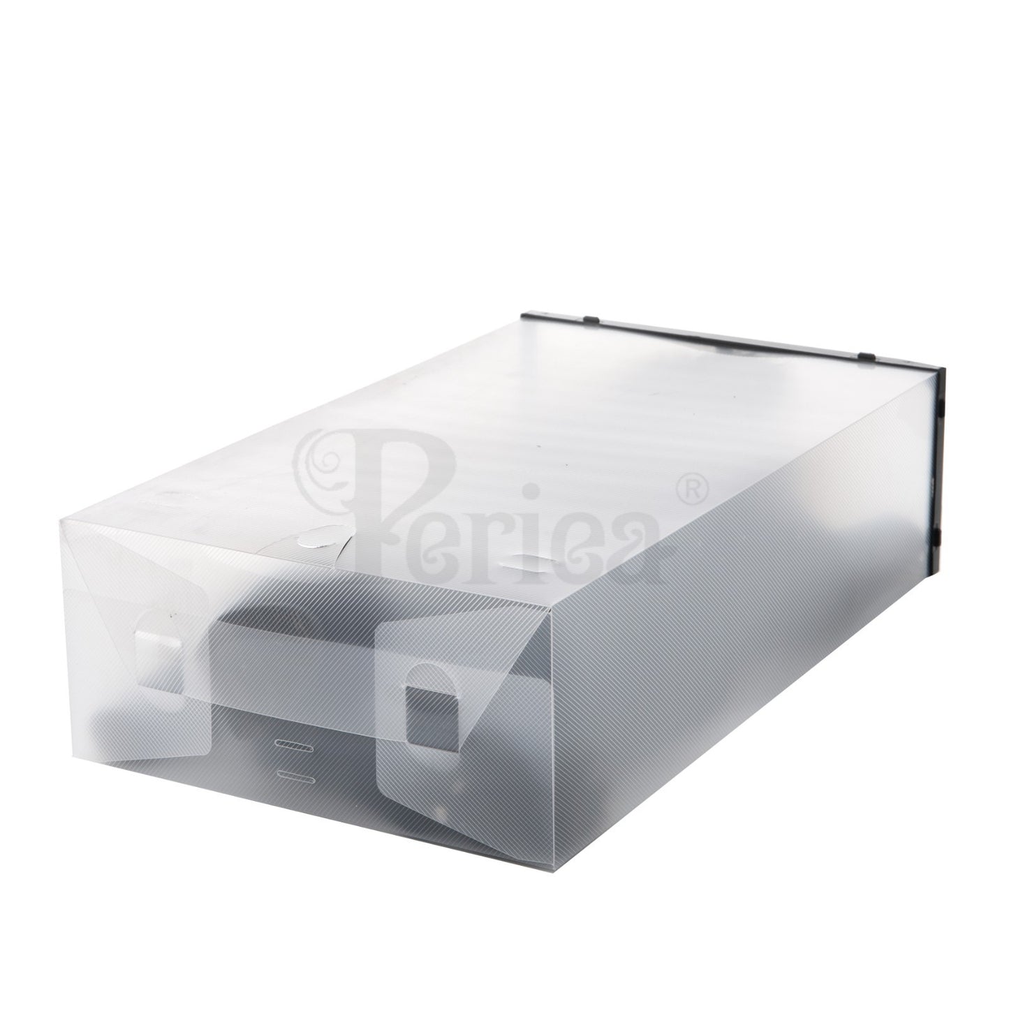 Periea Clear Plastic Shoe Storage Boxes Stackable Drawers Organiser Underbed