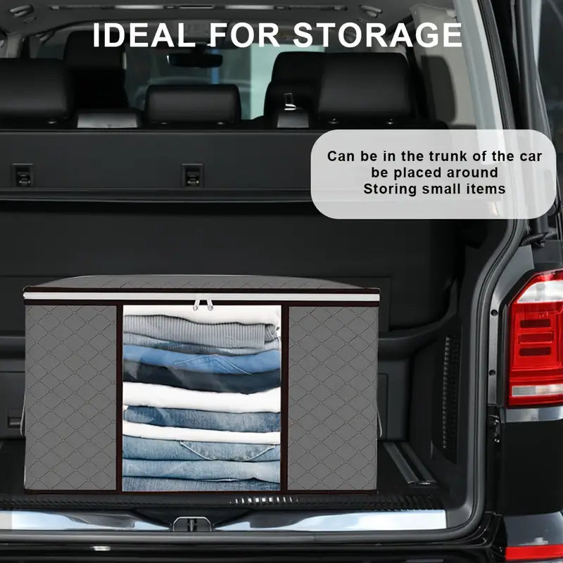 4Pack Clothes Storage Bags Zipped Organizer Underbed Wardrobe Cube Closet Boxes