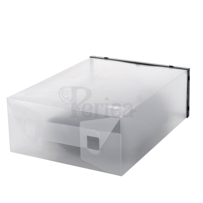 Periea Clear Plastic Shoe Storage Boxes Stackable Drawers Organiser Underbed