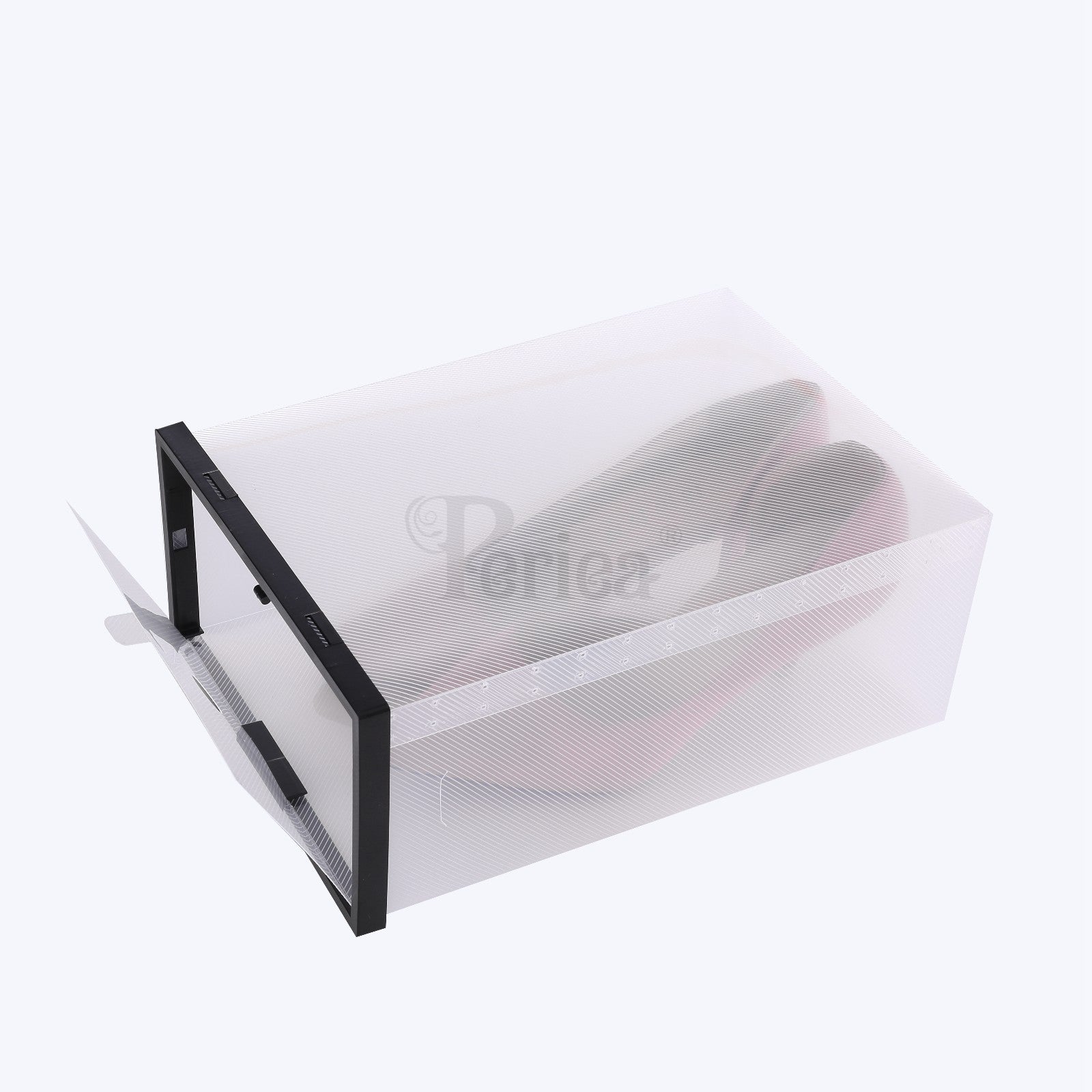 Periea Clear Plastic Shoe Storage Boxes Stackable Drawers Organiser Underbed