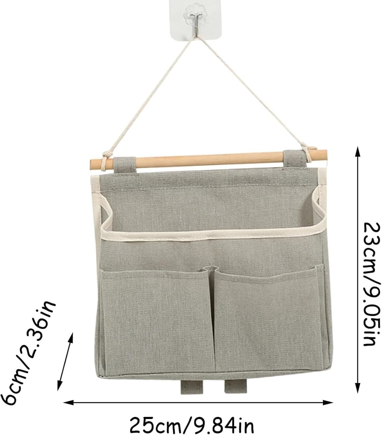 2Pcs Hanging Storage, Closet Organiser, Hanging Gift Wrap Organiser, over the Do