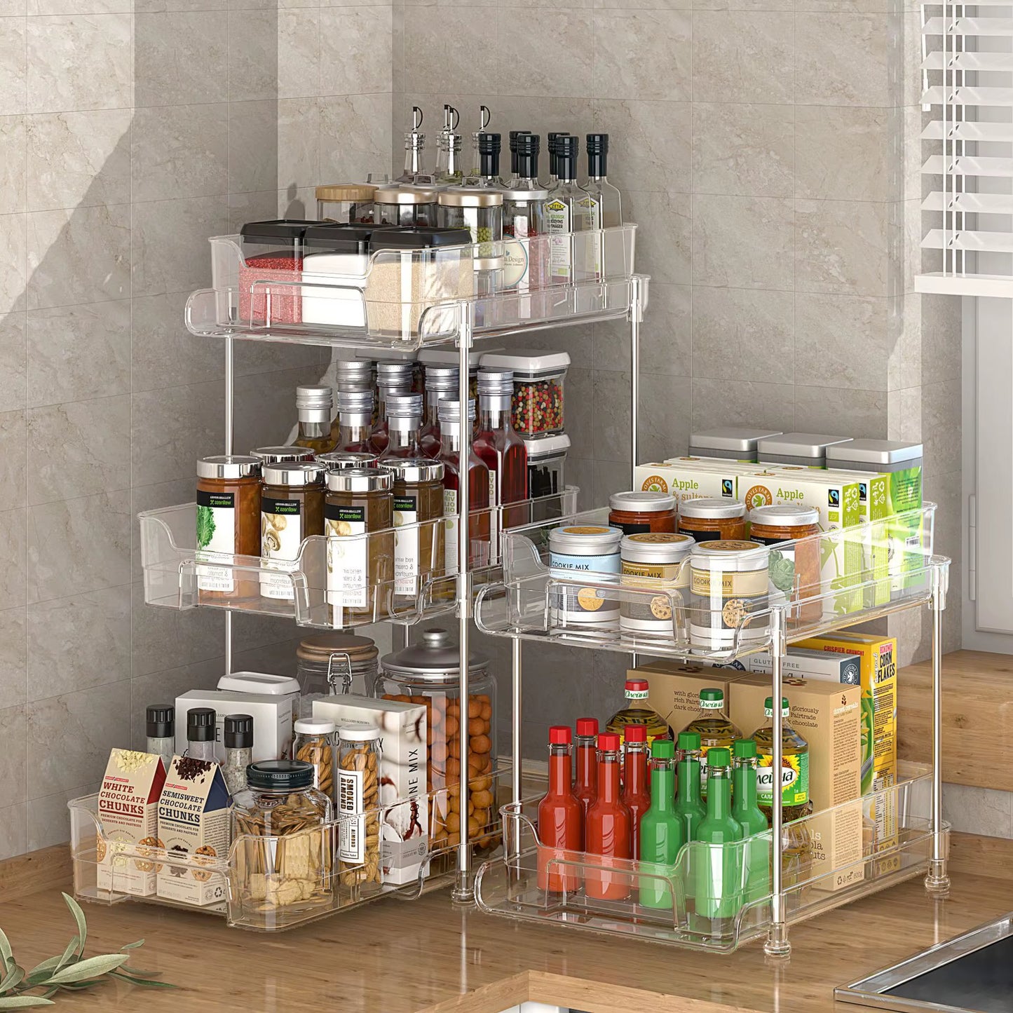Makeup Organiser Storage Drawers, 3 Tiers Cosmetic Organisers, Skincare Organiser, Vanity Organiser Perfume Tray, Makeup Stand