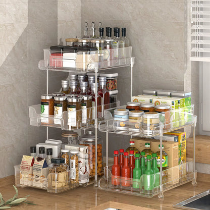 Makeup Organiser Storage Drawers, 3 Tiers Cosmetic Organisers, Skincare Organiser, Vanity Organiser Perfume Tray, Makeup Stand