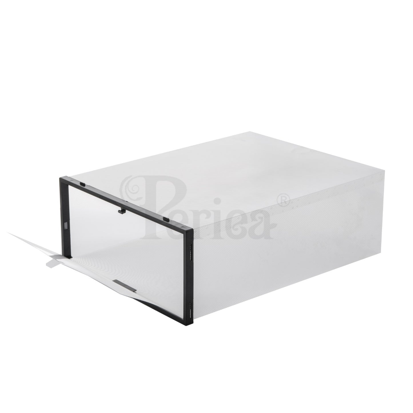 Periea Clear Plastic Shoe Storage Boxes Stackable Drawers Organiser Underbed