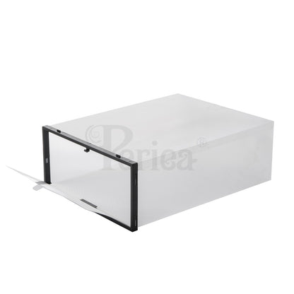 Periea Clear Plastic Shoe Storage Boxes Stackable Drawers Organiser Underbed