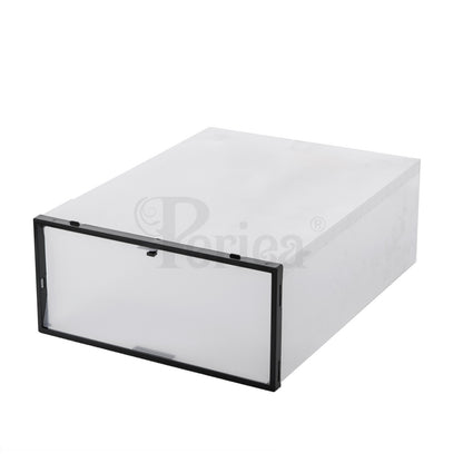 Periea Clear Plastic Shoe Storage Boxes Stackable Drawers Organiser Underbed